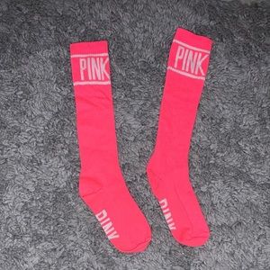 Pink knee high socks